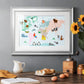 Animal Map - Modern Framed Art Print