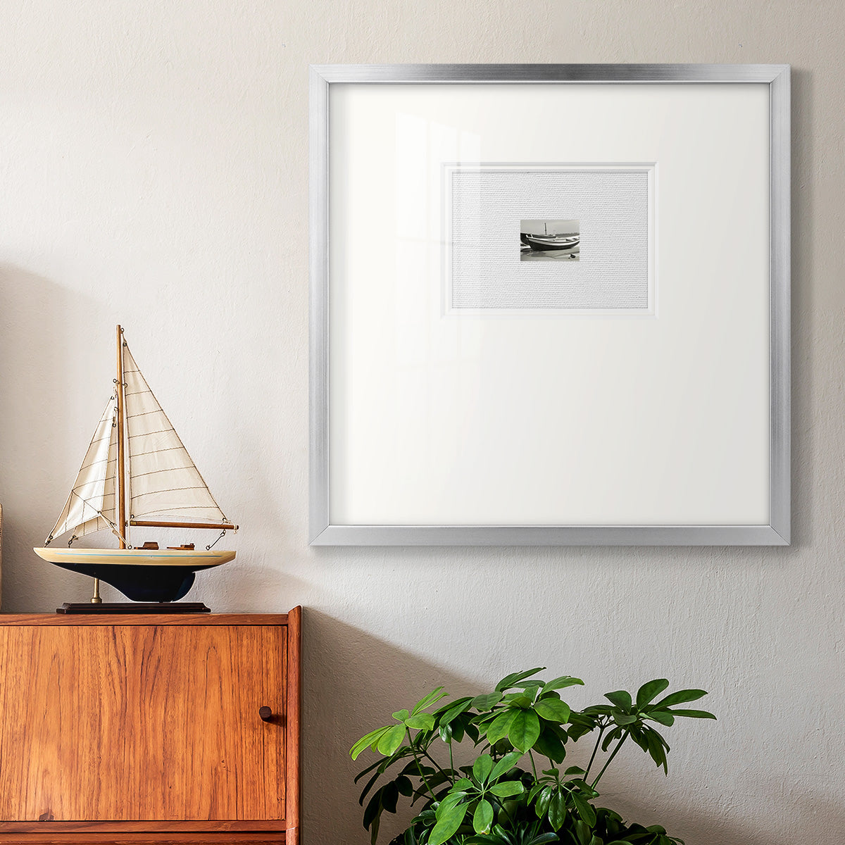 Vintage Rowboat III Premium Framed Print Double Matboard