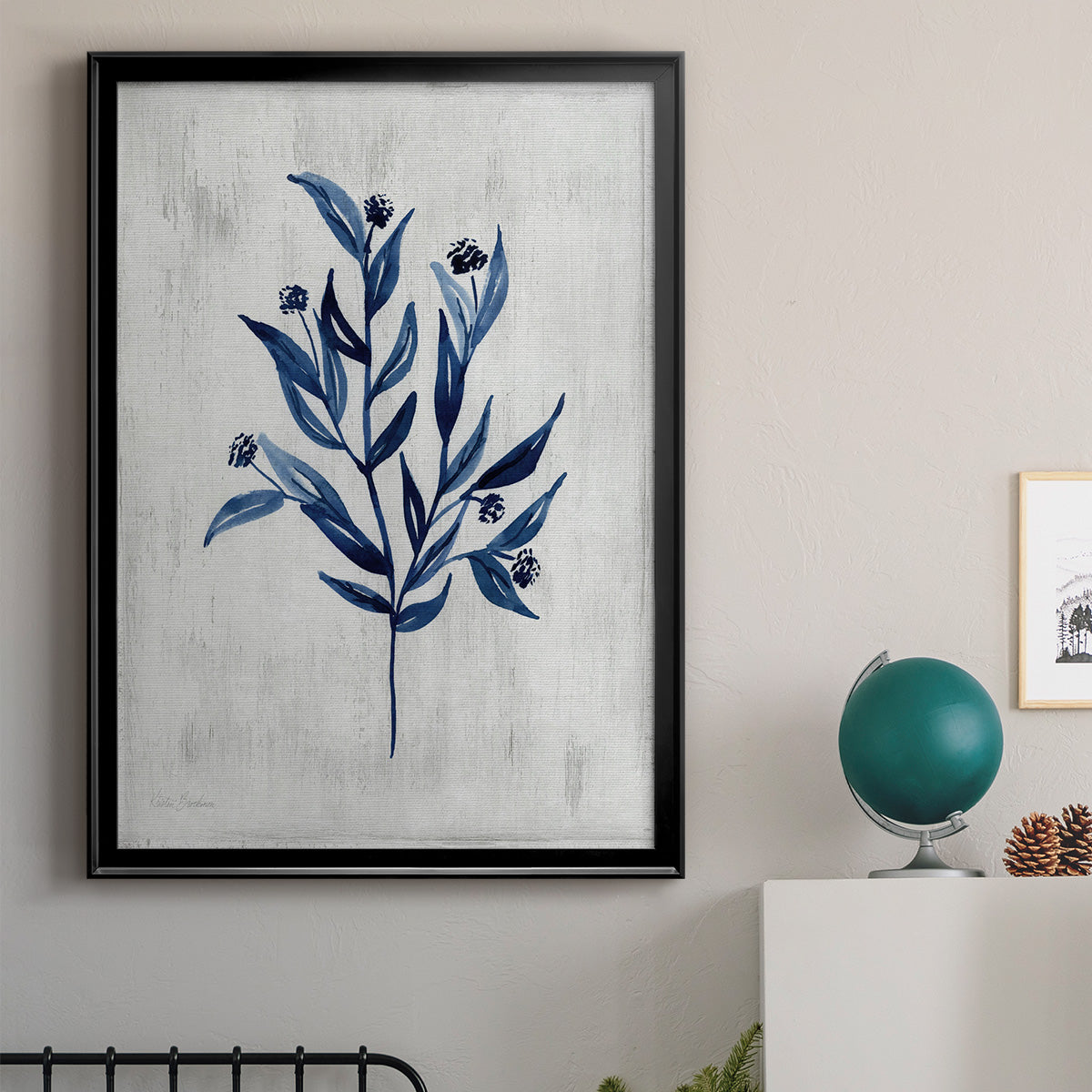 Wild Indigo III - Modern Framed Canvas Print