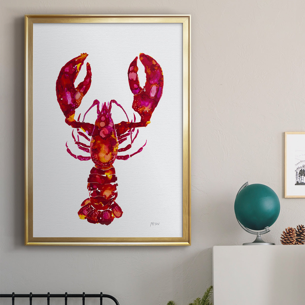 Lobster - Modern Framed Canvas Print