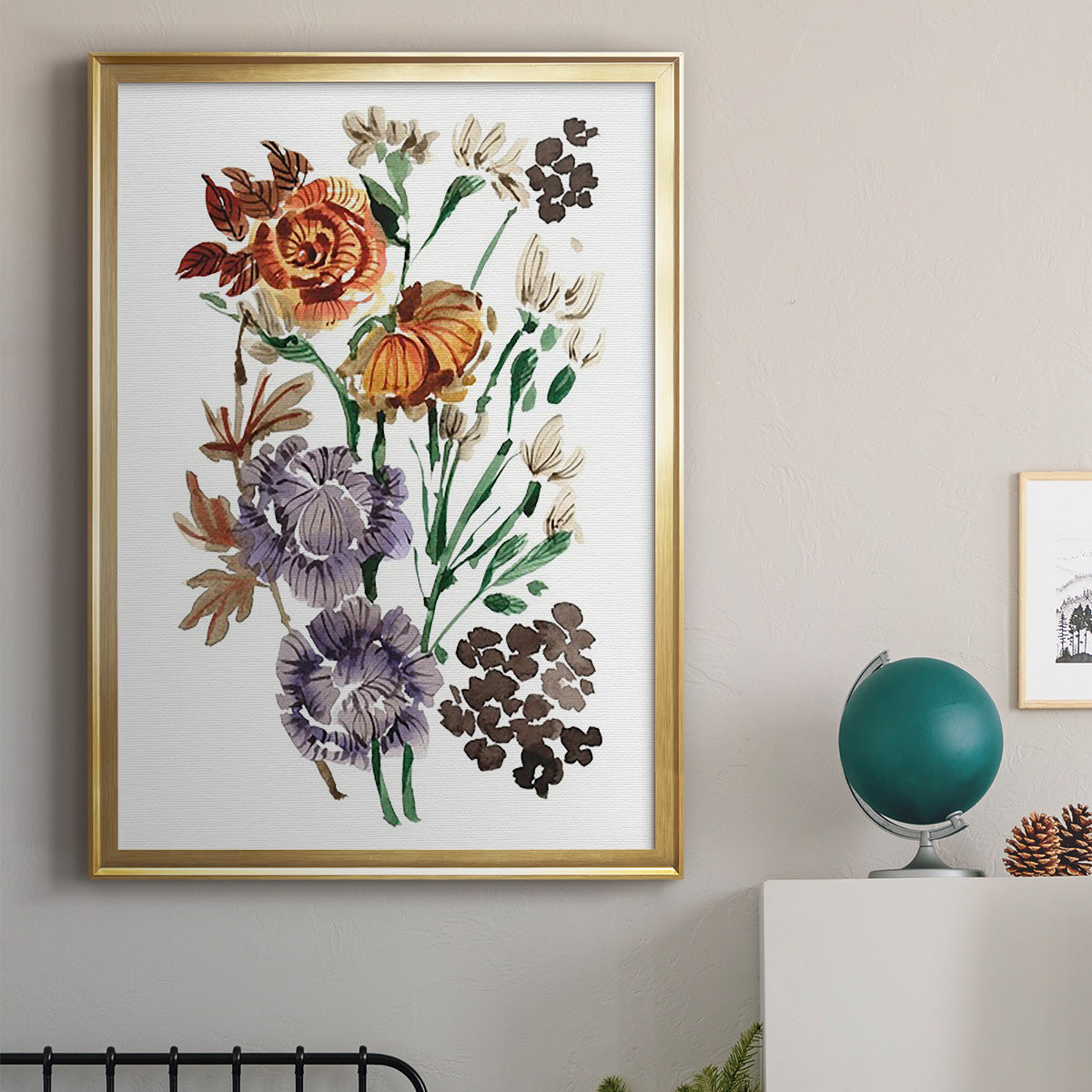 Garden Bouquets I - Modern Framed Canvas Print