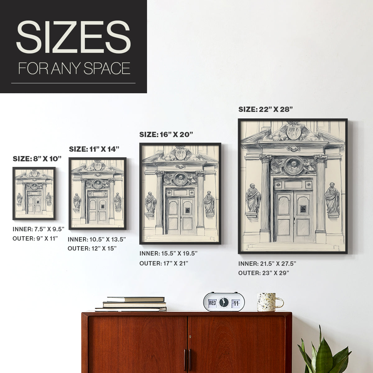 Landscape Study Series V - Restickable Framed Art Set