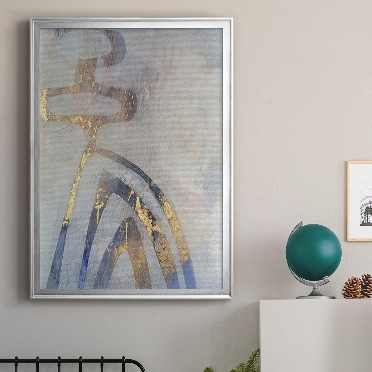 Linx III - Modern Framed Canvas Print