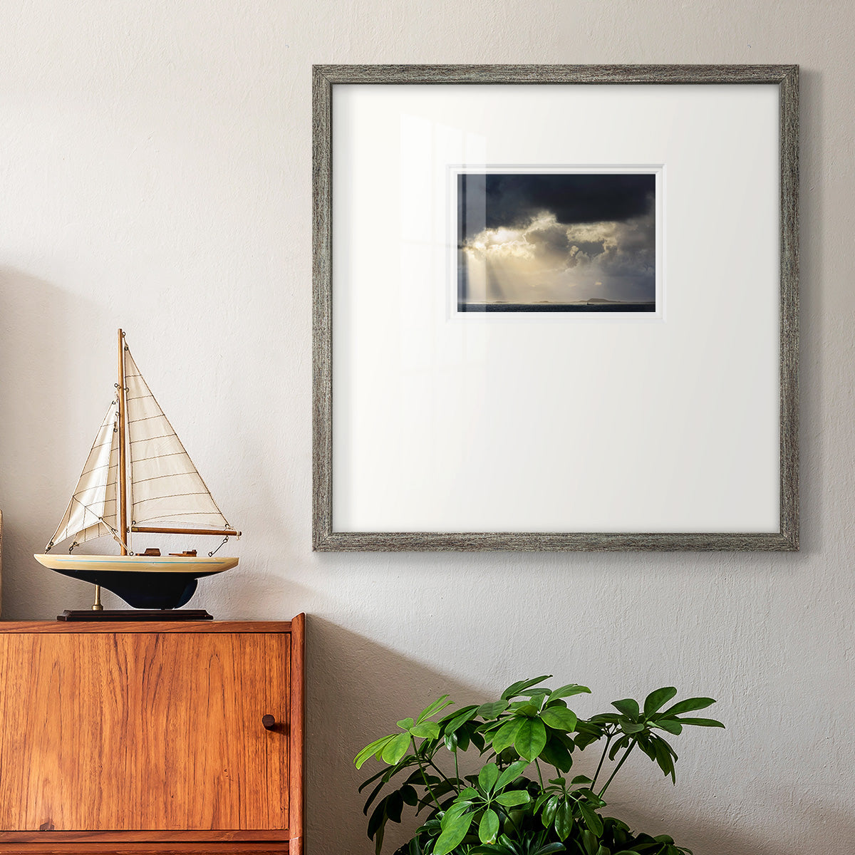 Rays of Light - Double Matboard Framed Print