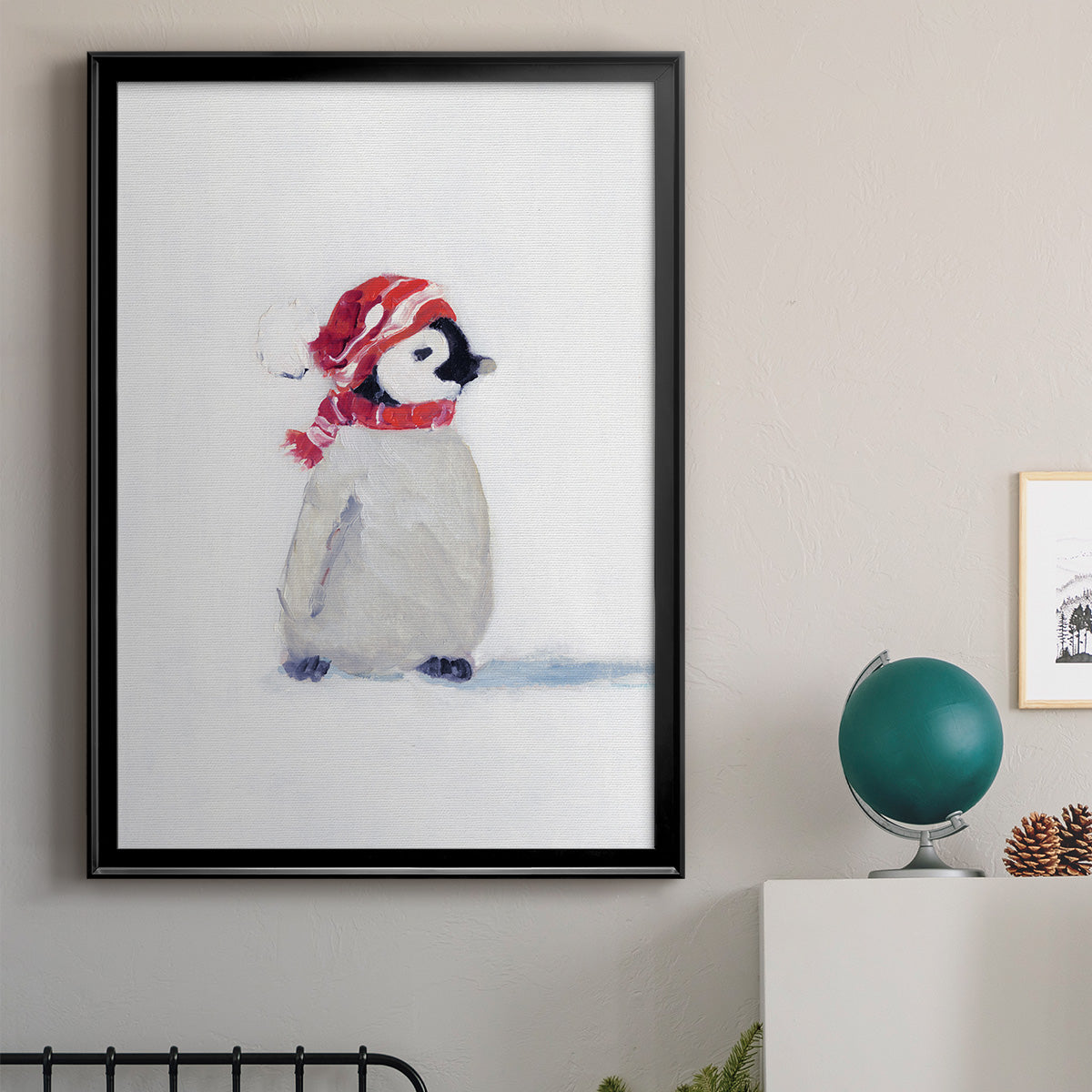 Penguin Play I - Modern Framed Canvas Print