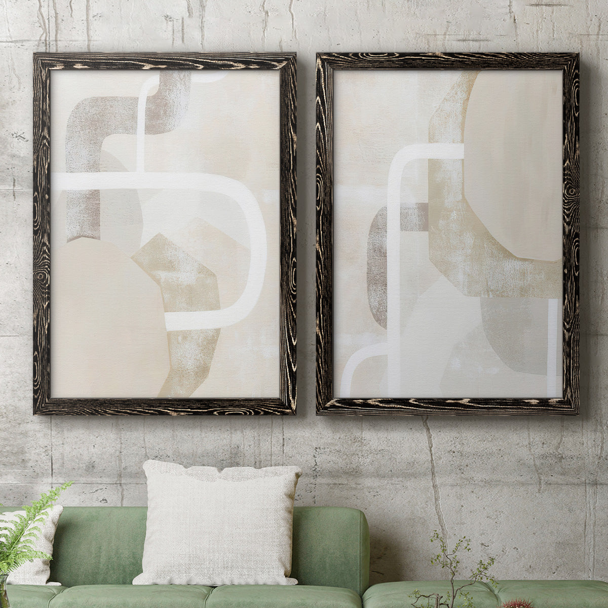 Quiet Affection I - Premium Framed Canvas 2 Piece Set - Ready to Hang