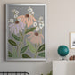 Woodblock Floral I - Modern Framed Canvas Print