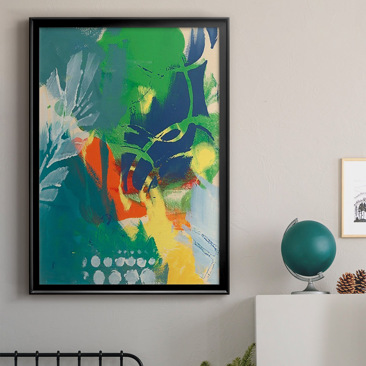 Tropical Graphics II - Modern Framed Canvas Print