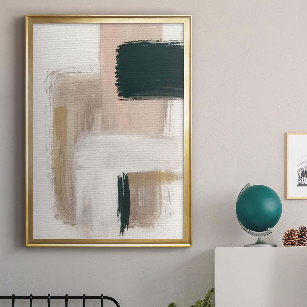 Marble Block Symmetry I - Modern Framed Canvas Print