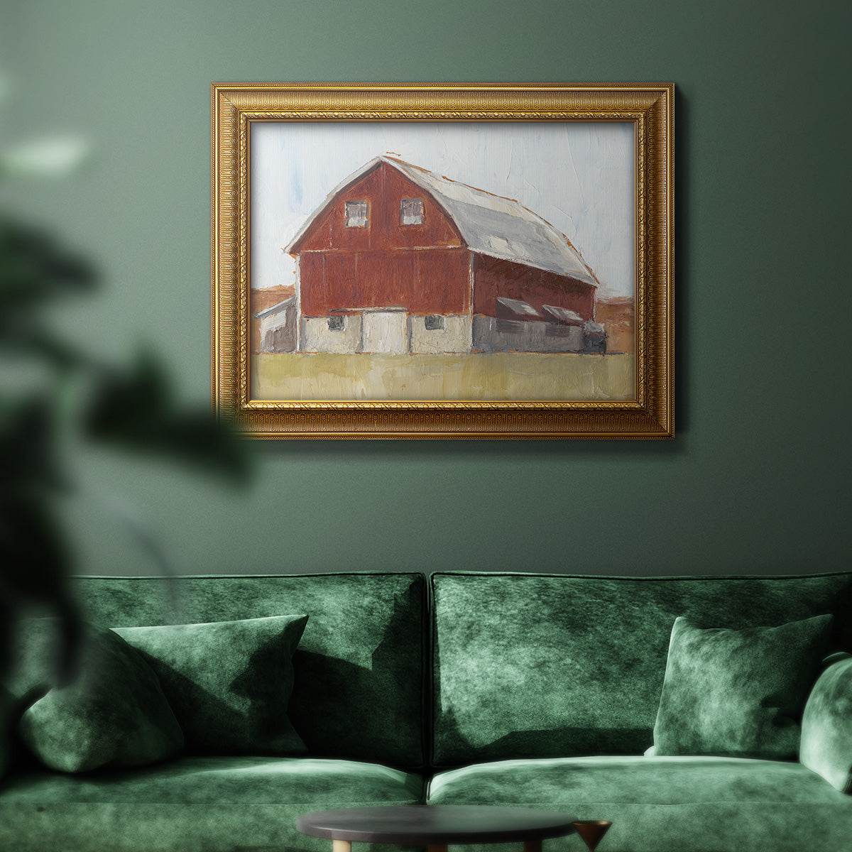 Rustic Red Barn II Premium Framed Canvas- Ready to Hang