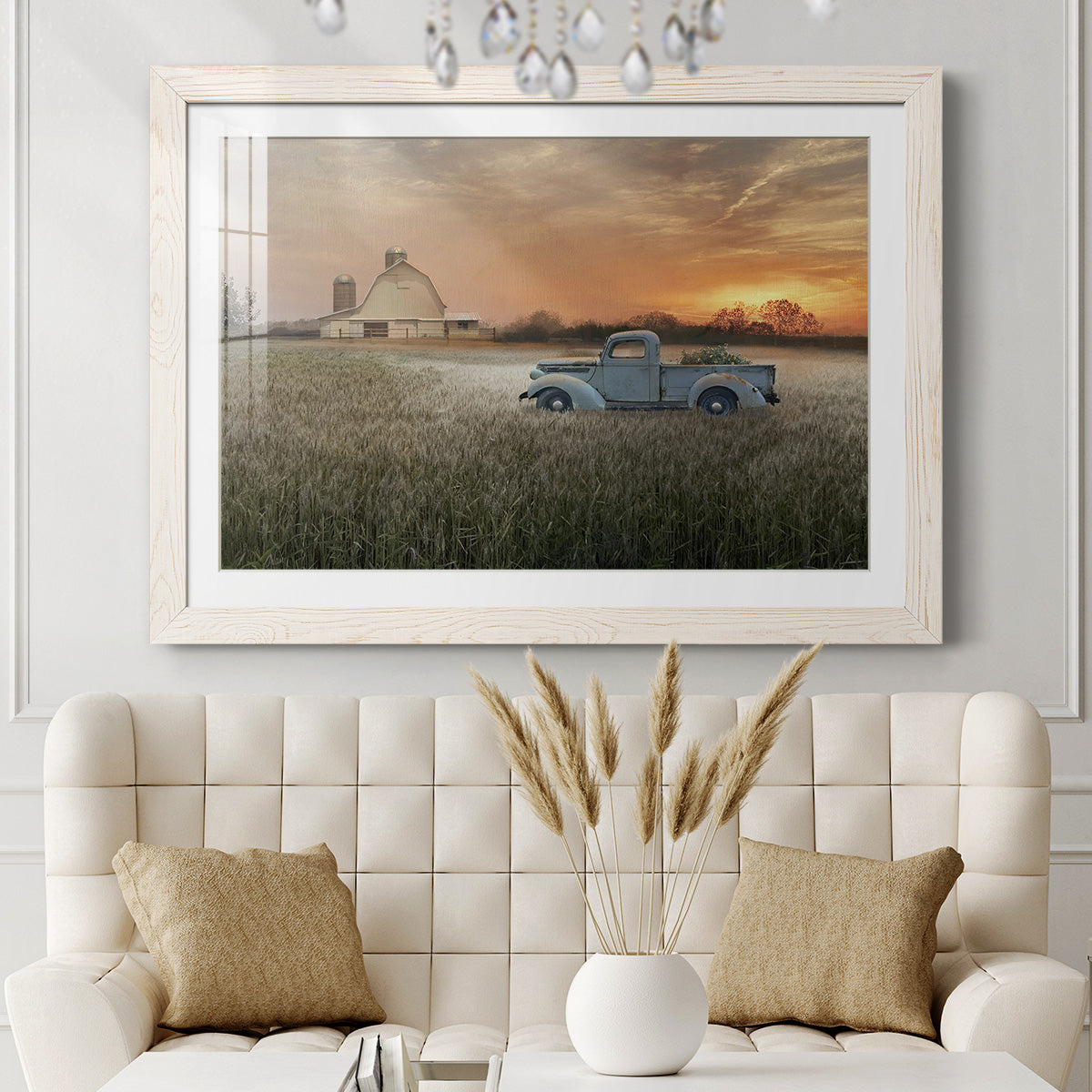 Evening Farm - Barnwood Framed Art Print