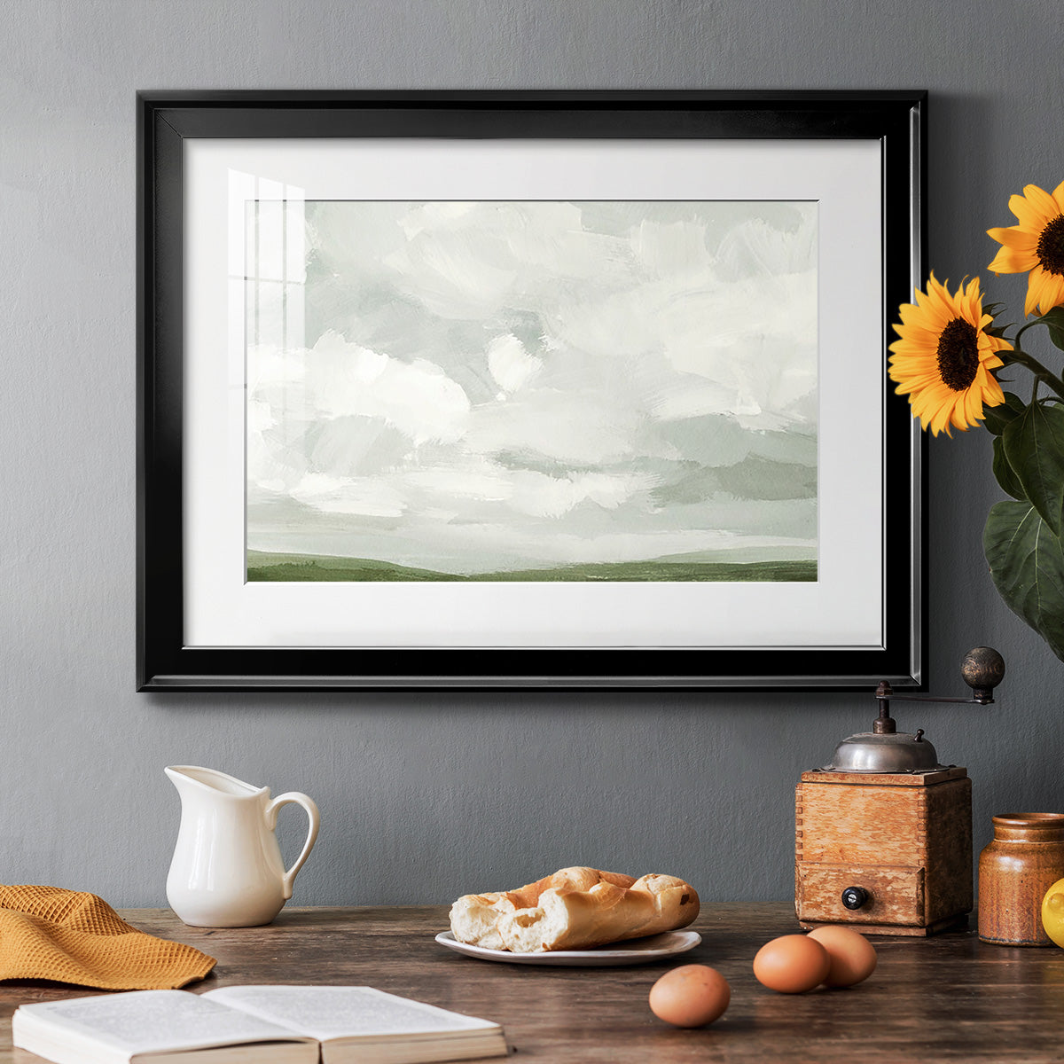 Gray Stone Sky IV Premium Framed Print - Ready to Hang