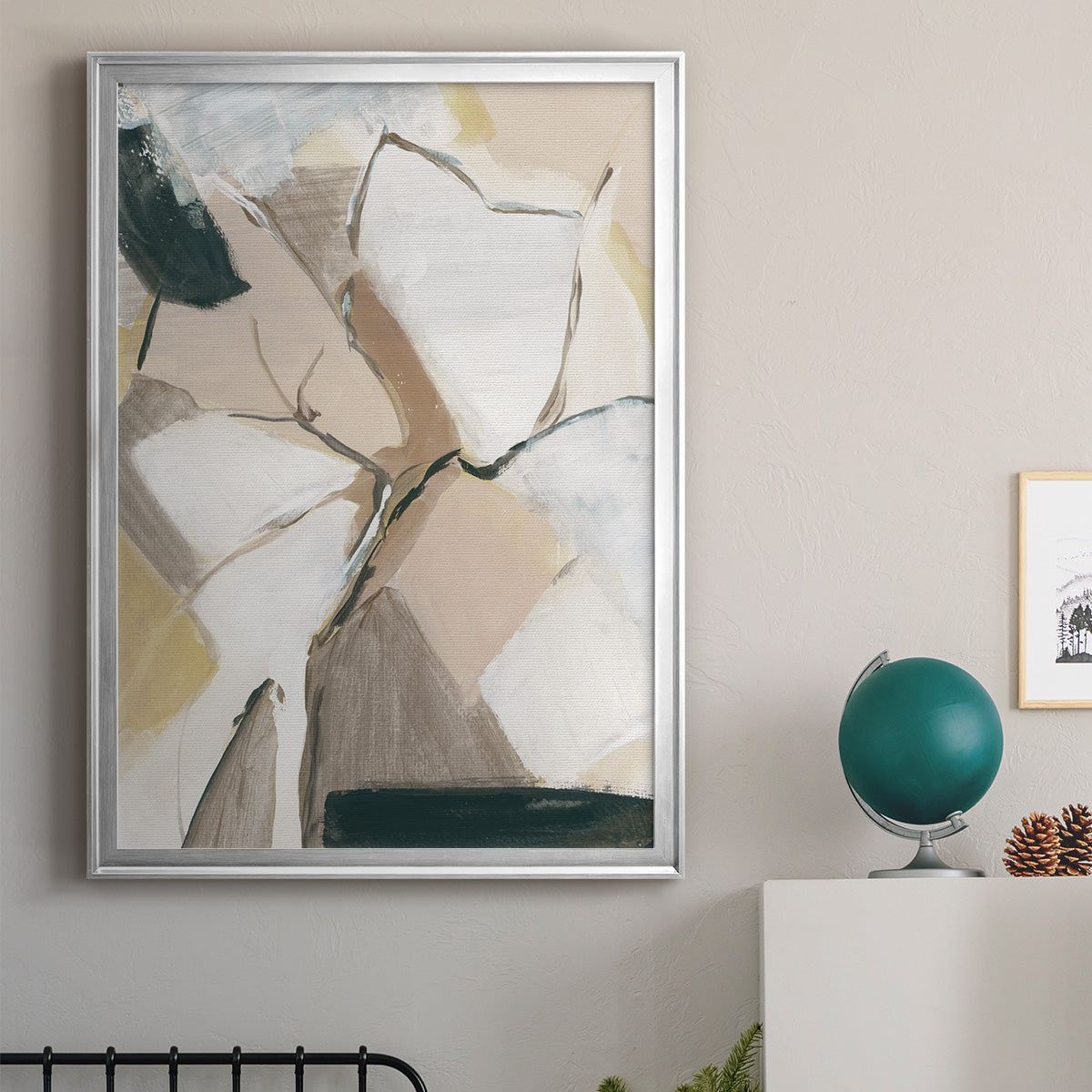 Marble Lines I - Modern Framed Canvas Print