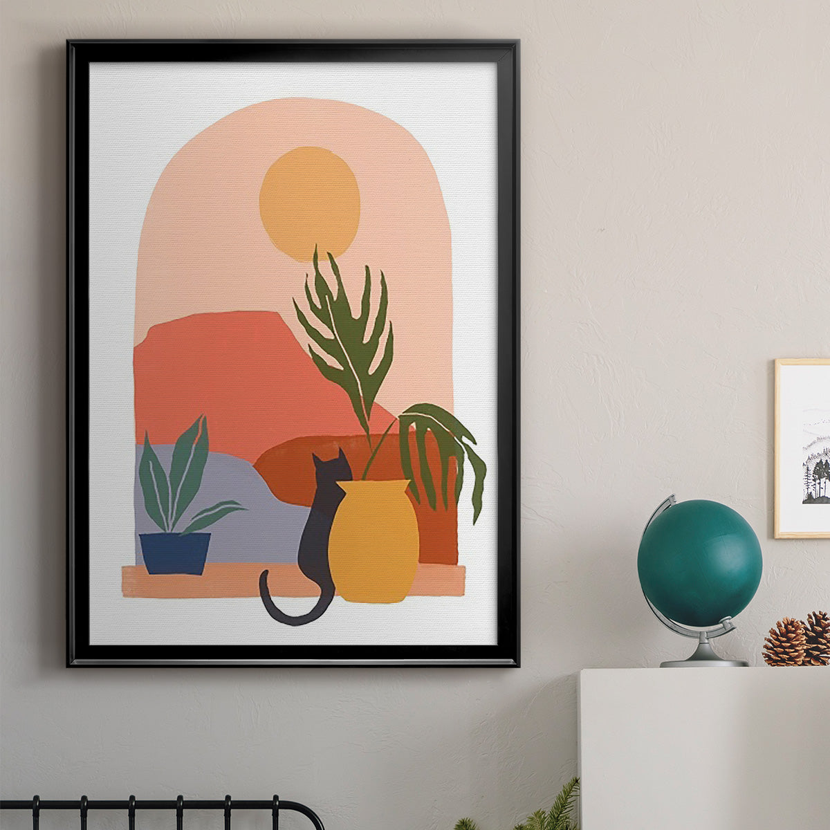 Paper Scene I - Modern Framed Canvas Print