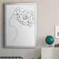 Fashion Floral Sketch II - Modern Framed Canvas Print