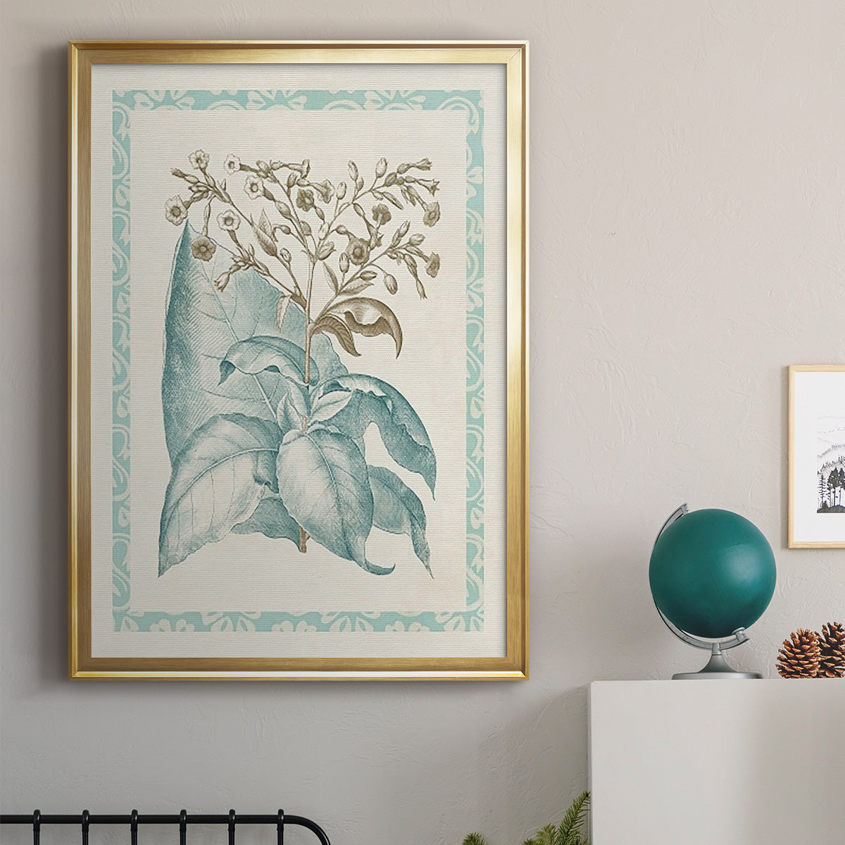 Willow Blue Besler I - Modern Framed Canvas Print