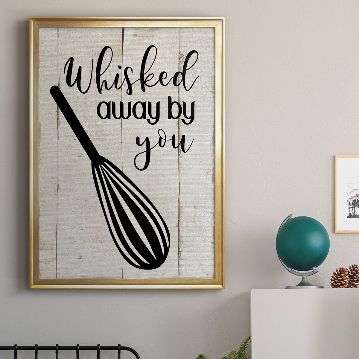 Whisked Away - Modern Framed Canvas Print