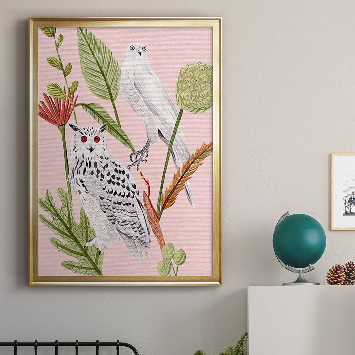 Birds in Motion V - Modern Framed Canvas Print