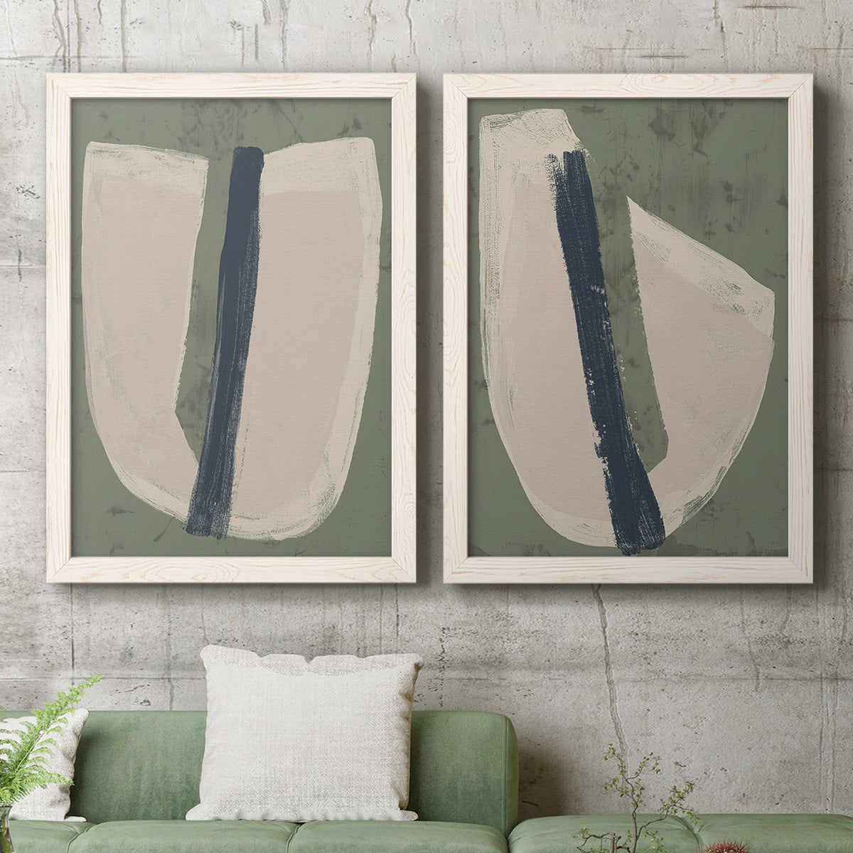 Paper Slice III - Premium Framed Canvas 2 Piece Set - Ready to Hang