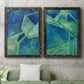 Geometric in Cool III - Premium Framed Canvas 2 Piece Set - Ready to Hang