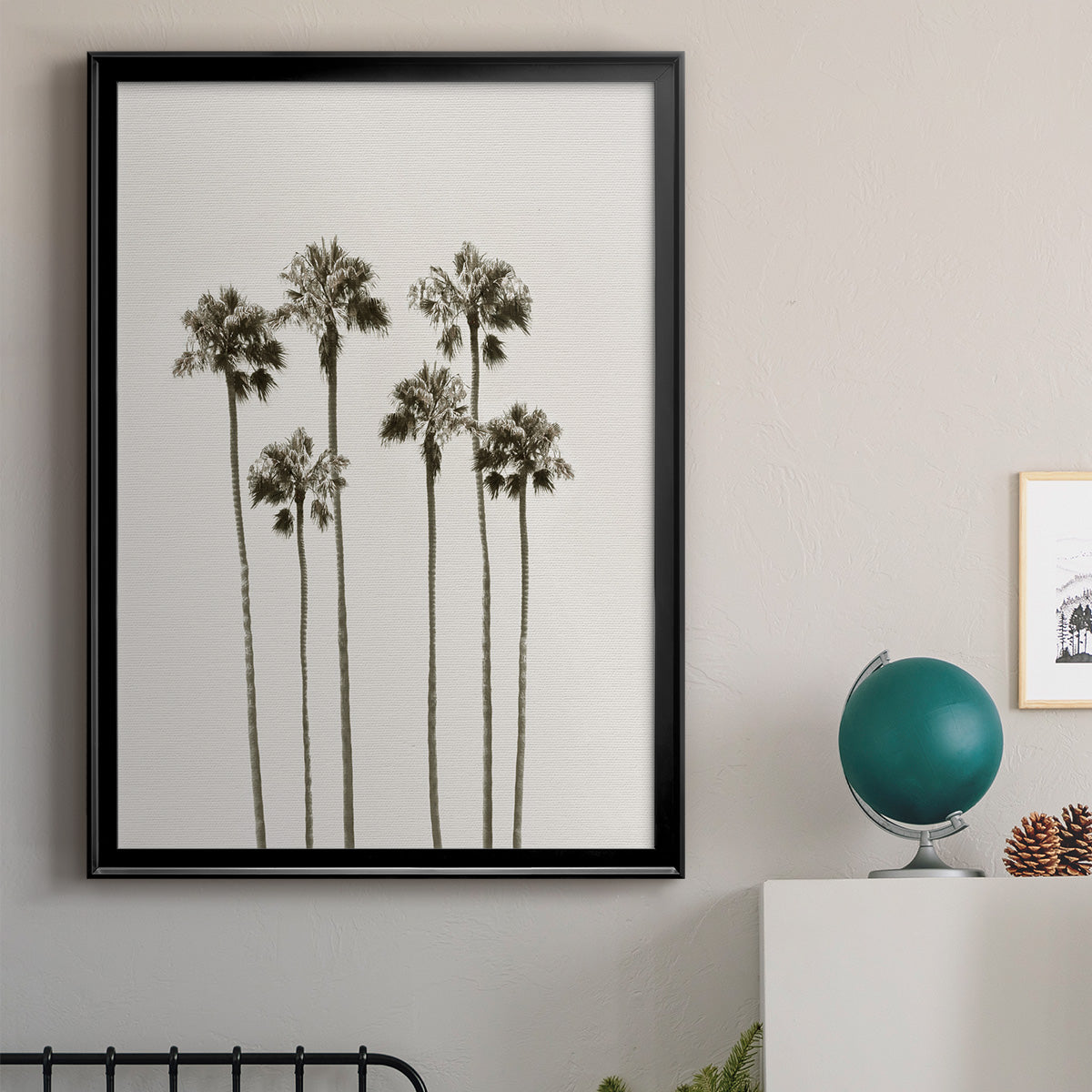 Palm Getaway - Modern Framed Canvas Print