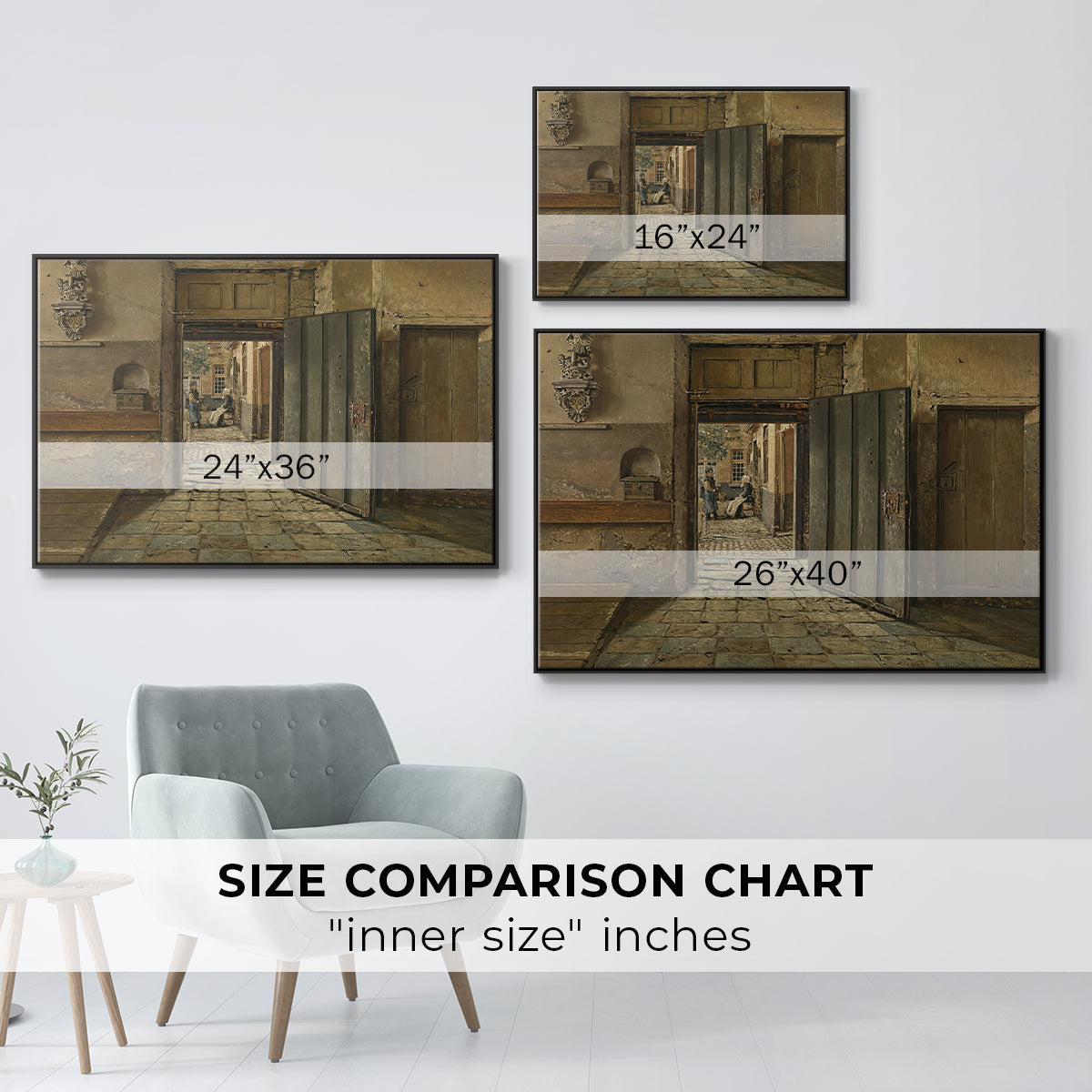 The Conversation, 1884 - Floater Framed Canvas Print