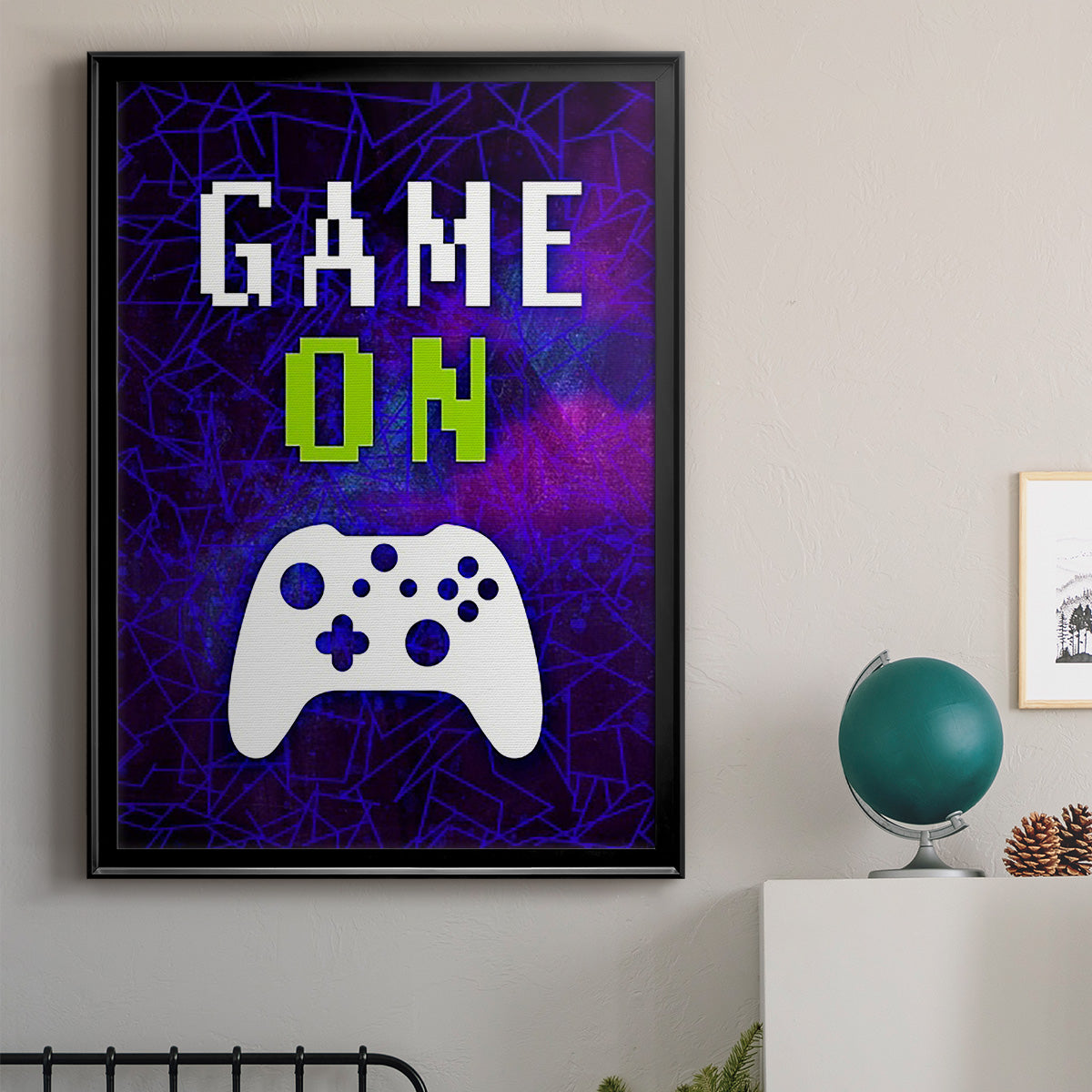 It's Game On II - Modern Framed Canvas Print