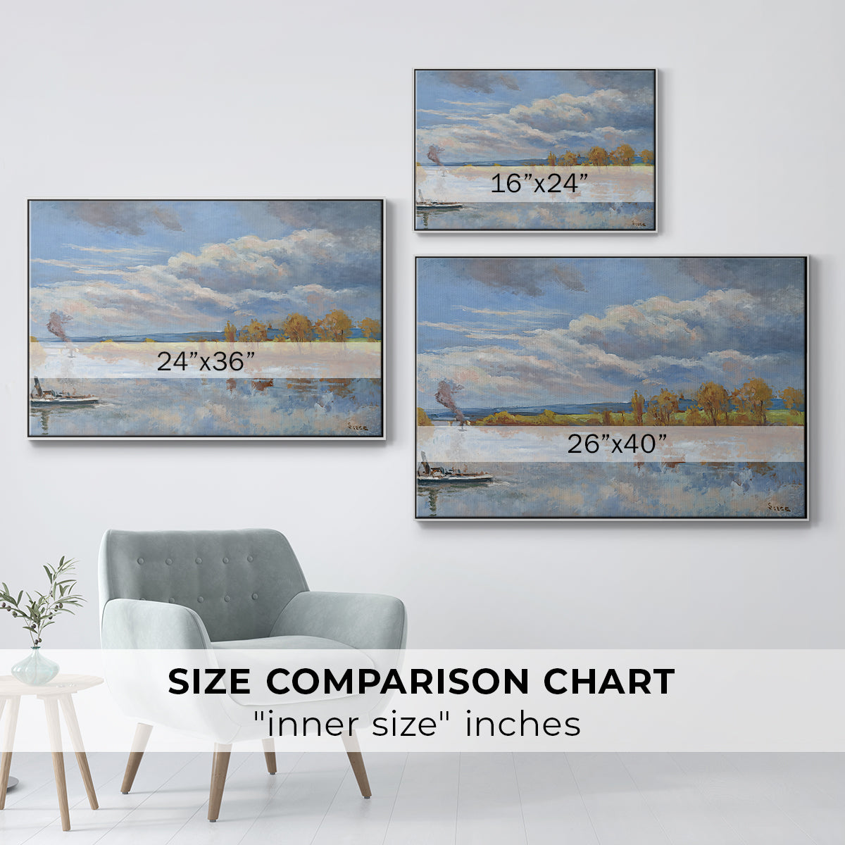 The Banks of the River Seine, 1893 - Floater Framed Canvas Print