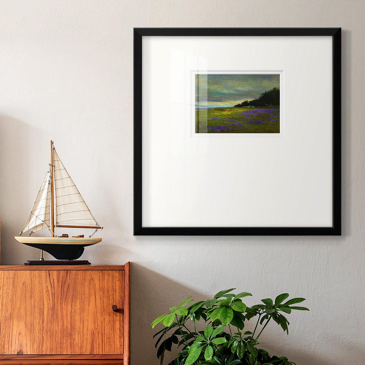 Coastal Views VI Premium Framed Print Double Matboard