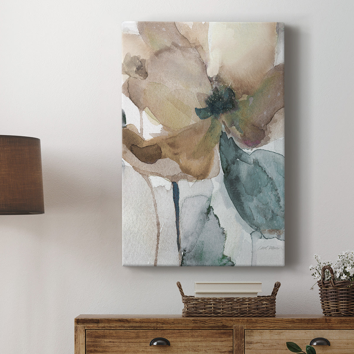 Watercolor Poppy I Premium Gallery Wrapped Canvas - Ready to Hang