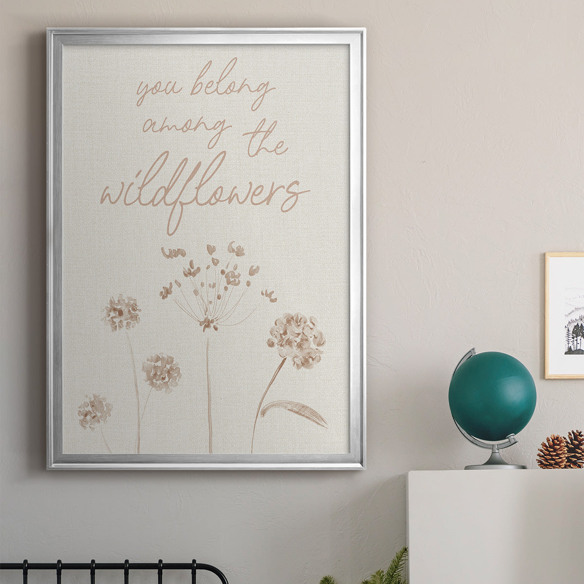 Wildflowers - Modern Framed Canvas Print