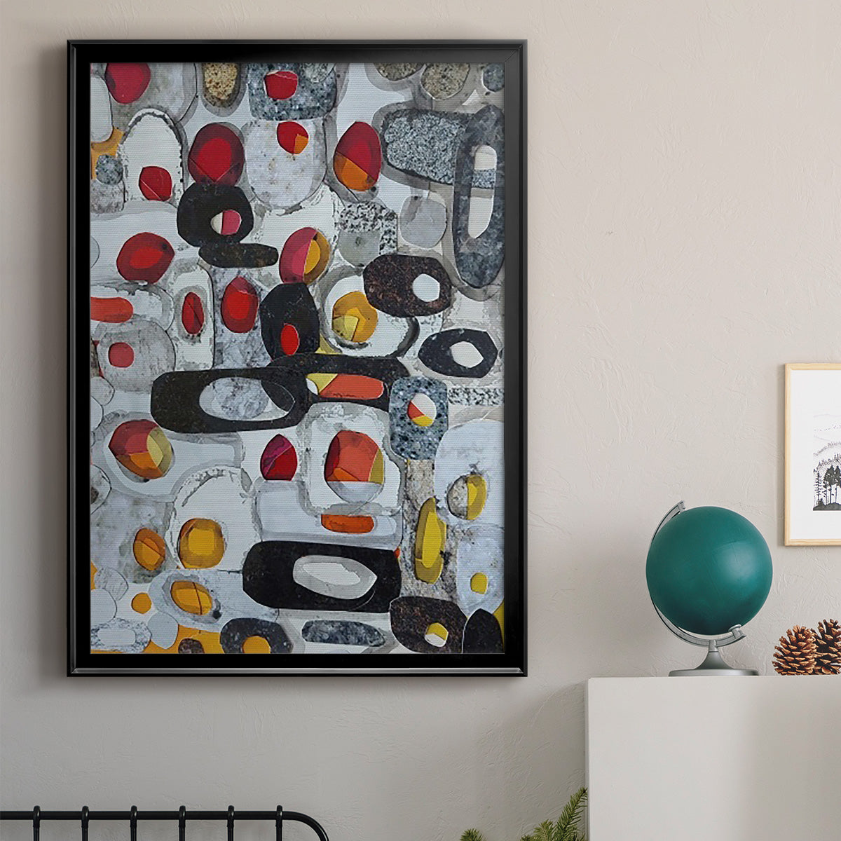 Fruit Collage I - Modern Framed Canvas Print