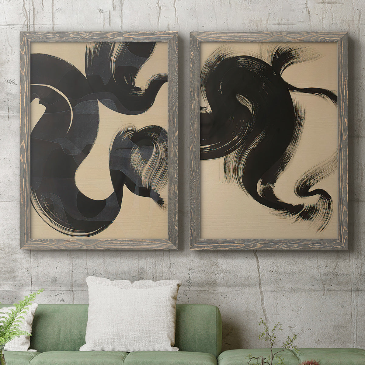 Sea Change I - Premium Framed Canvas 2 Piece Set - Ready to Hang