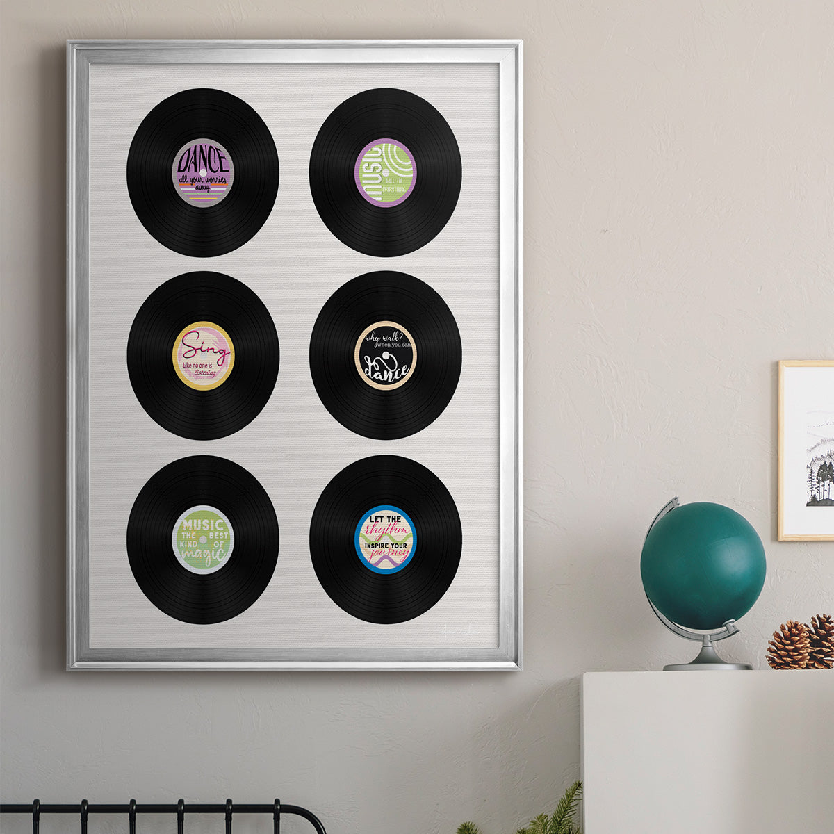 Vinyl Inspiration - Modern Framed Canvas Print