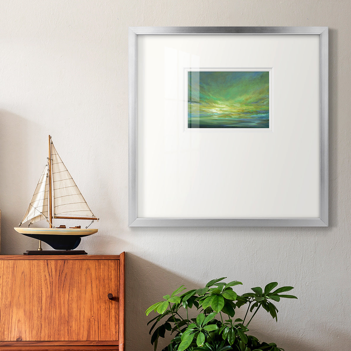 Coastal Views II Premium Framed Print Double Matboard