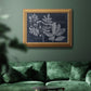 Foliage on Navy V Premium Framed Canvas- Ready to Hang