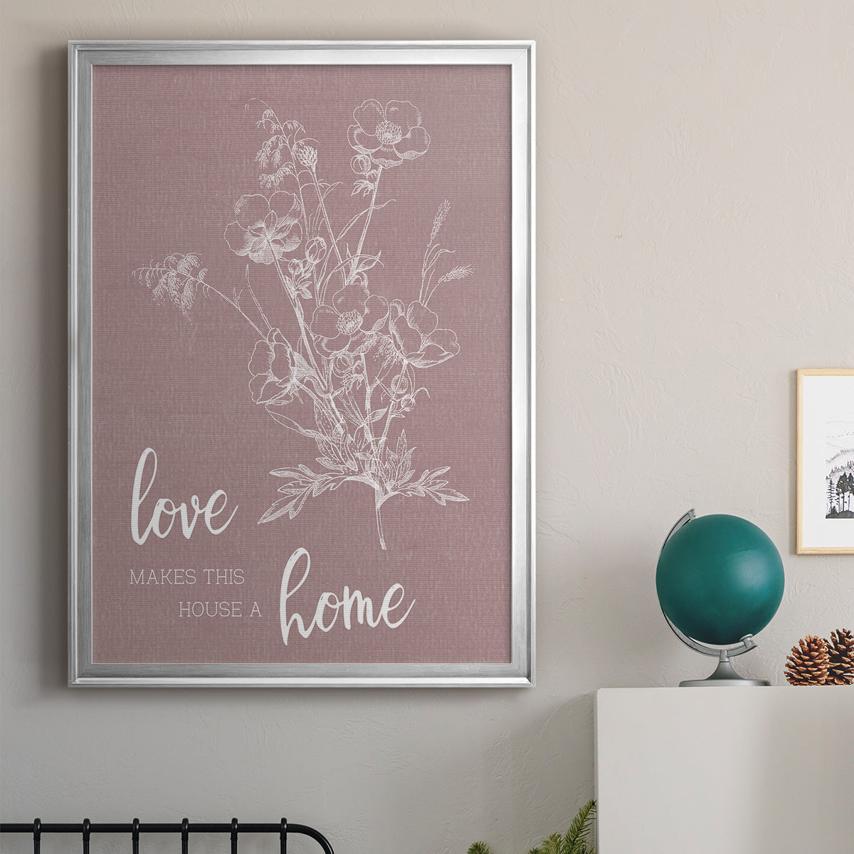Love Home - Modern Framed Canvas Print