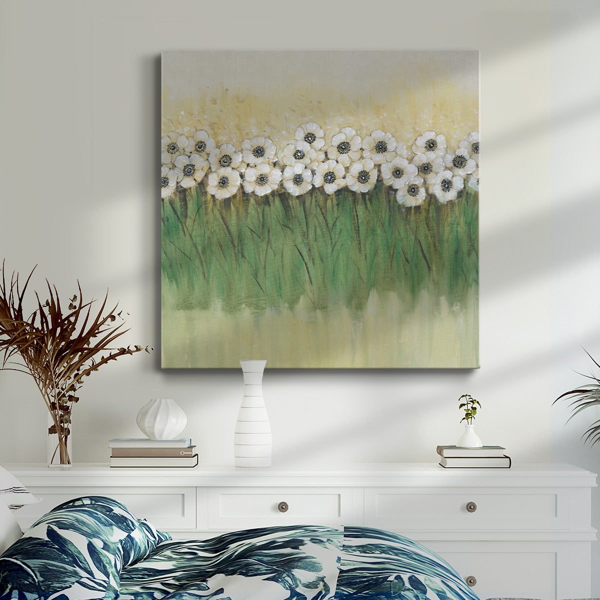 Rows of Flowers II - Canvas Art Print