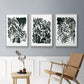 Ink Jungle I - Framed Premium Gallery Wrapped Canvas L Frame 3 Piece Set - Ready to Hang