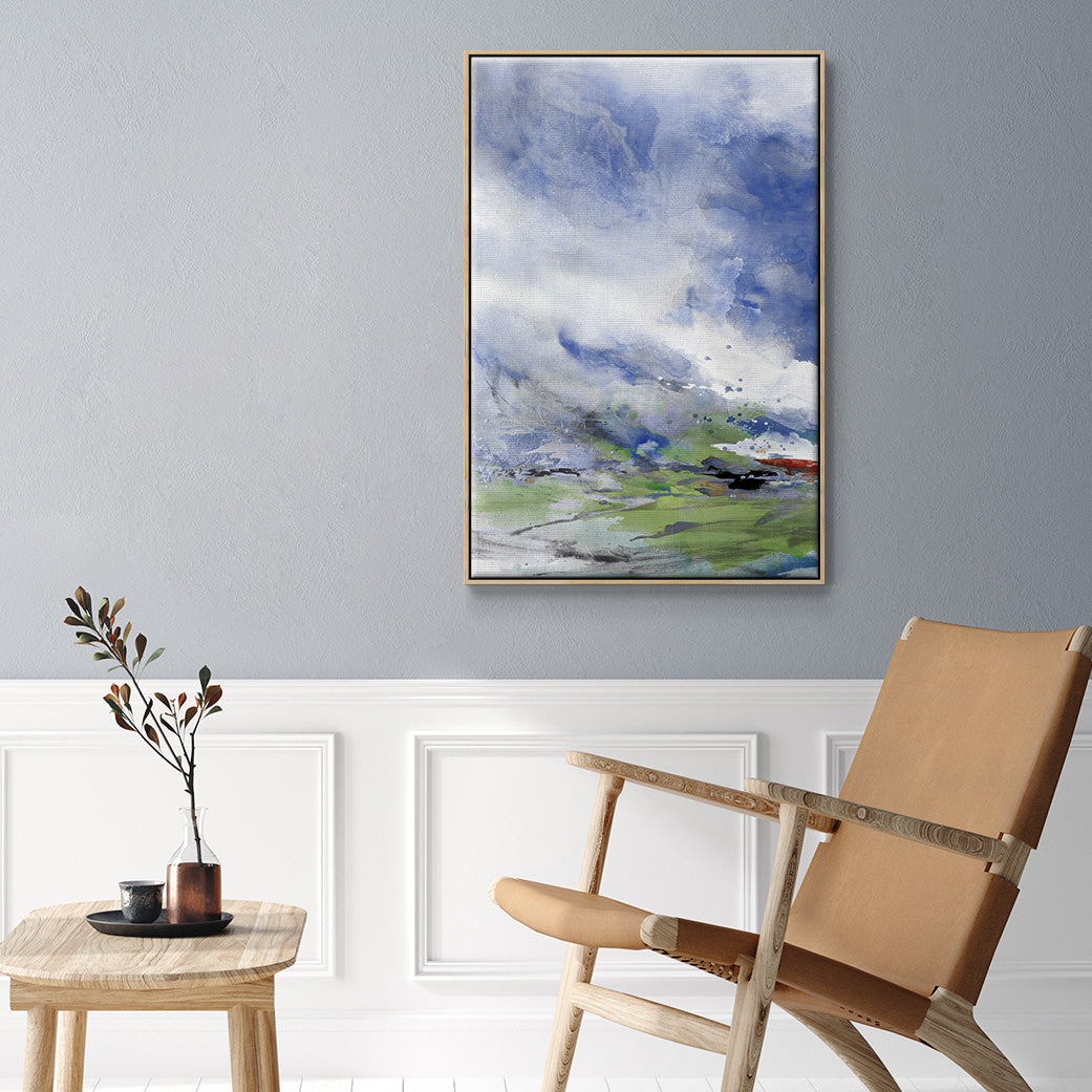 Spring Air I - Framed Premium Gallery Wrapped Canvas L Frame - Ready to Hang