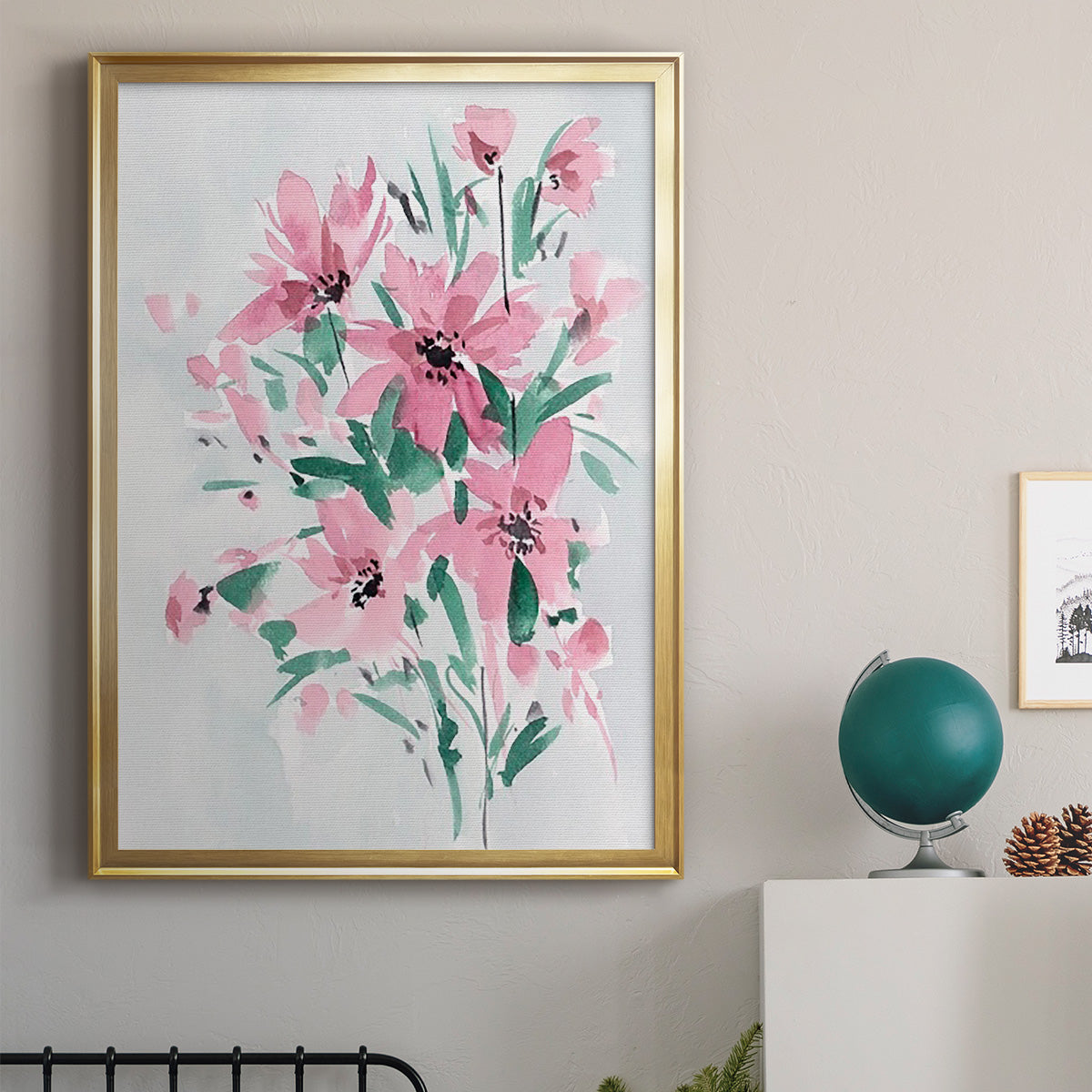 Posy Blooms III - Modern Framed Canvas Print