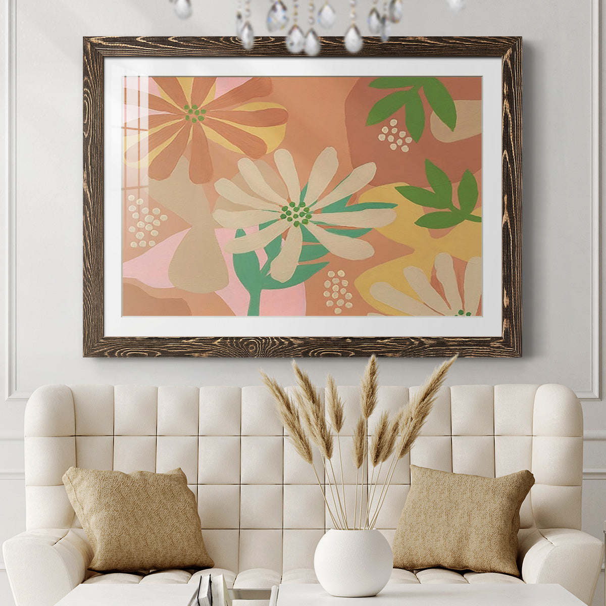 Neutral Blooms III-Premium Framed Print - Ready to Hang