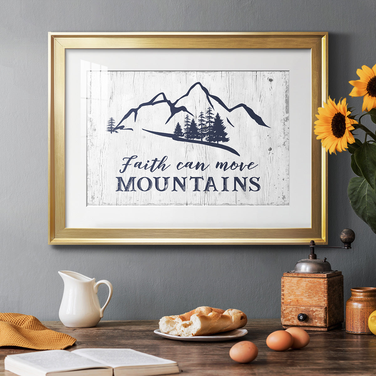 Move Mountains - Modern Framed Art Print