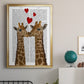 Giraffe Love - Modern Framed Canvas Print