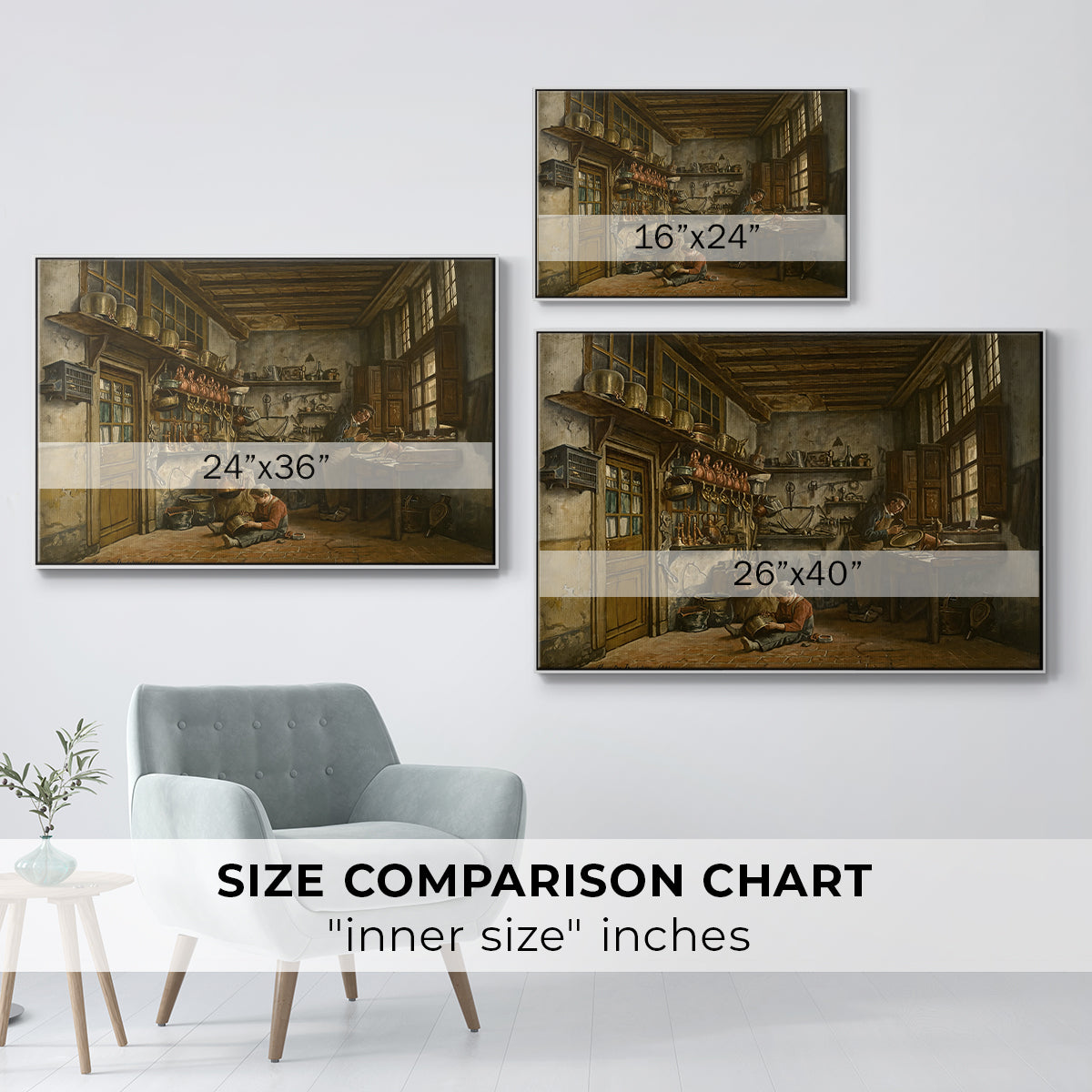 The Tinker, 1861 - Floater Framed Canvas Print