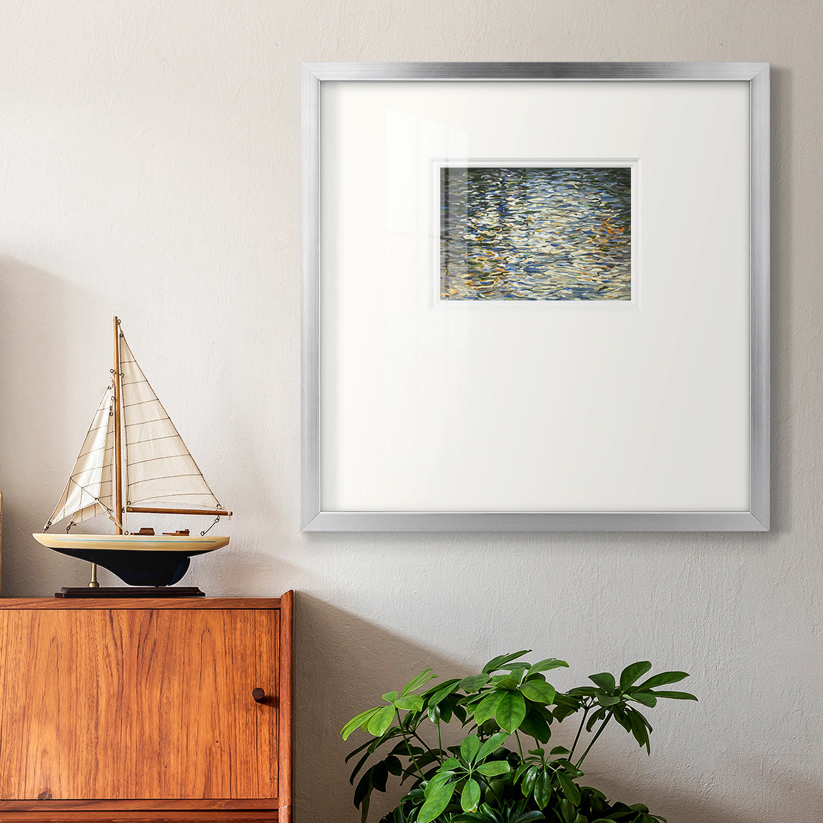 Water Reflections- Premium Framed Print Double Matboard