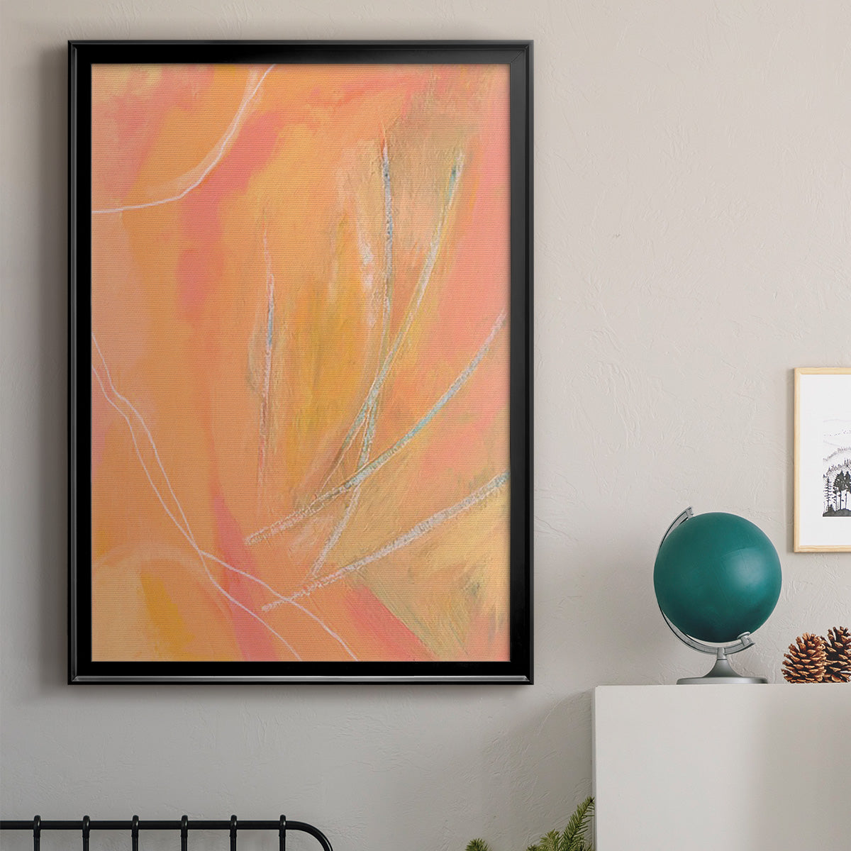 Peach Bliss II - Modern Framed Canvas Print