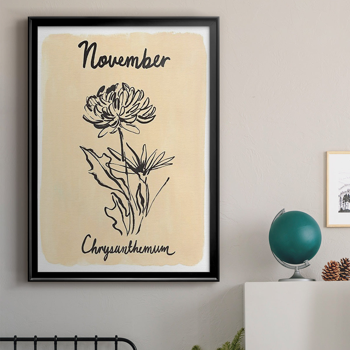 Birth Month XI - Modern Framed Canvas Print