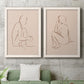 Sketched Pose I - Premium Framed Canvas 2 Piece Set - Ready to Hang