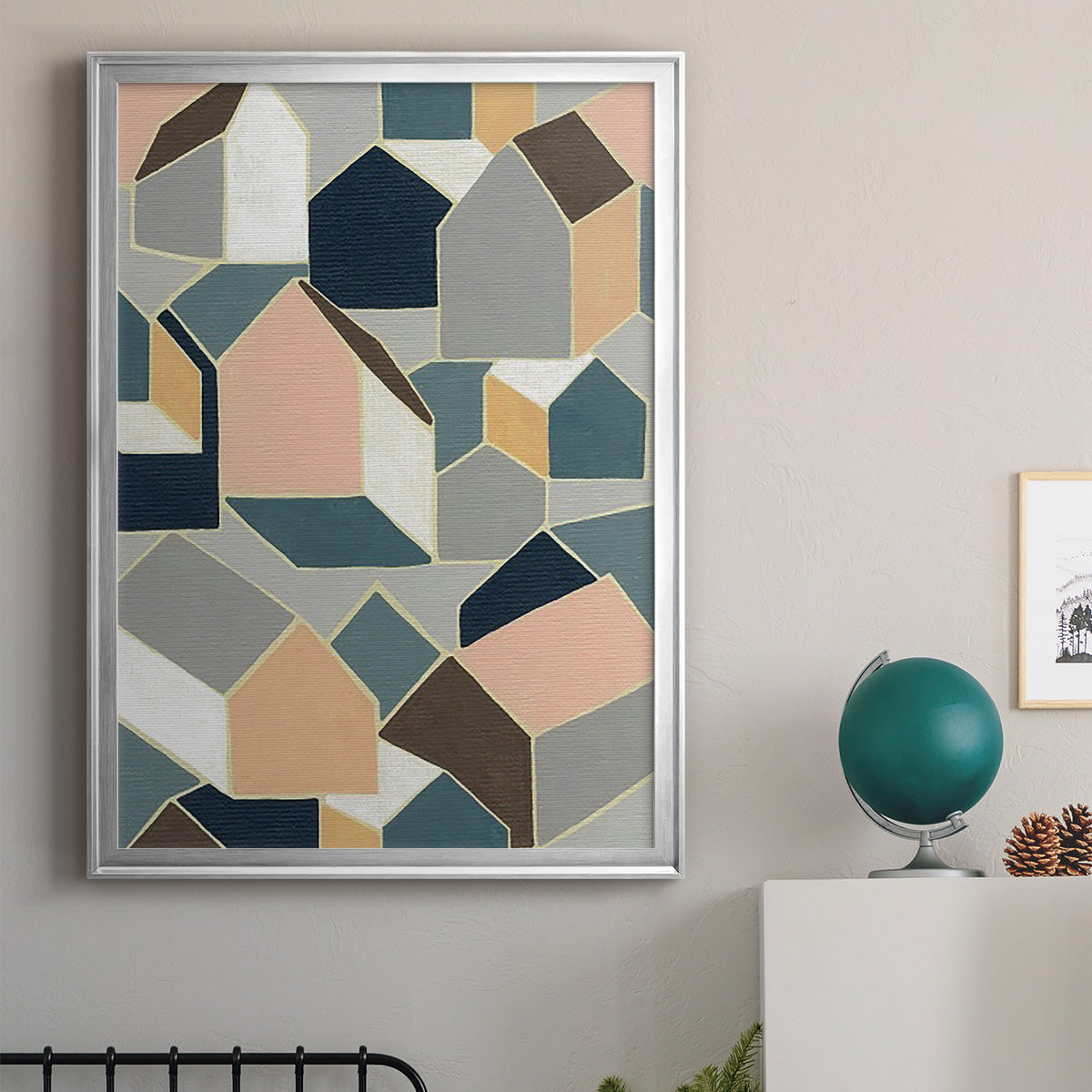 Dream House II - Modern Framed Canvas Print